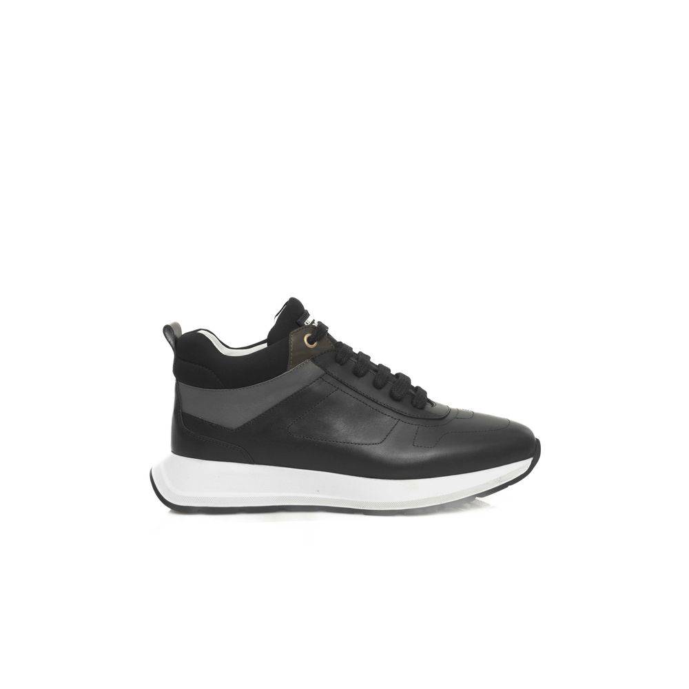 Cerruti 1881 Black Leather Women Sneaker - ACCEXO