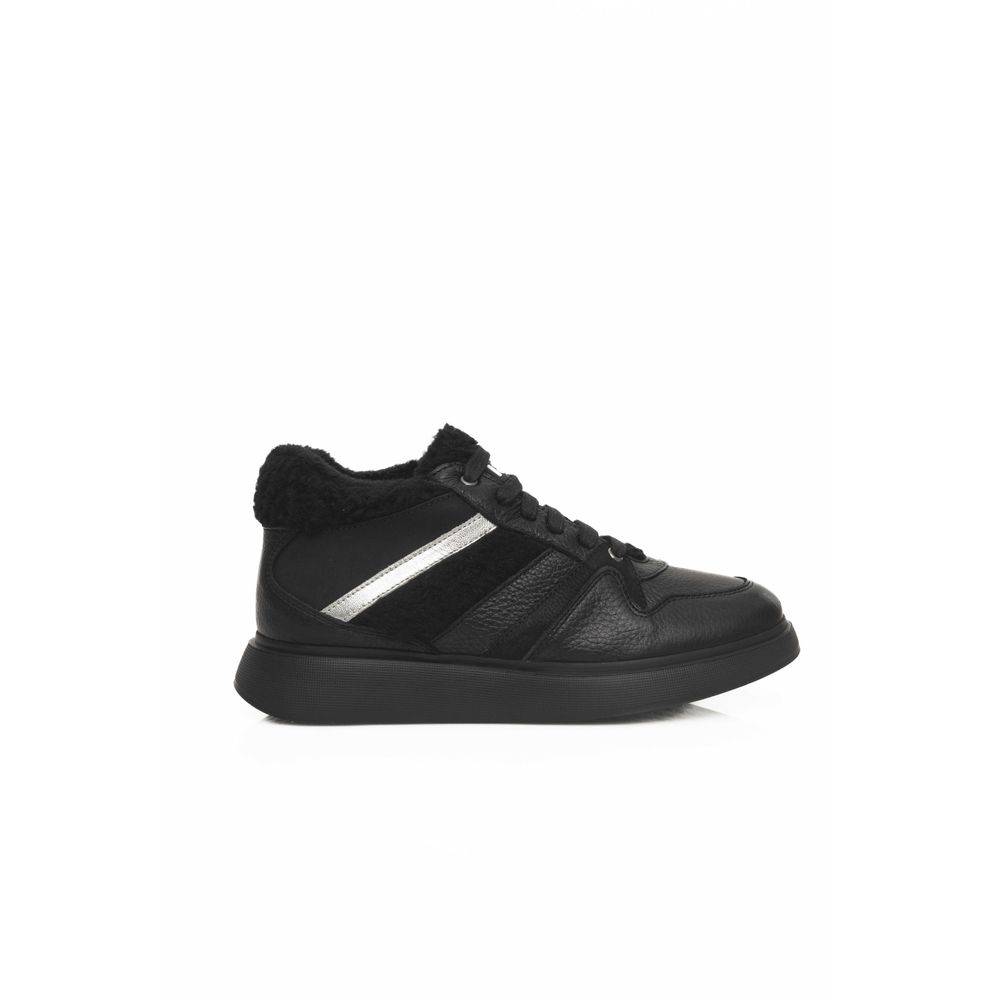 Cerruti 1881 Black Leather Women Sneaker - ACCEXO