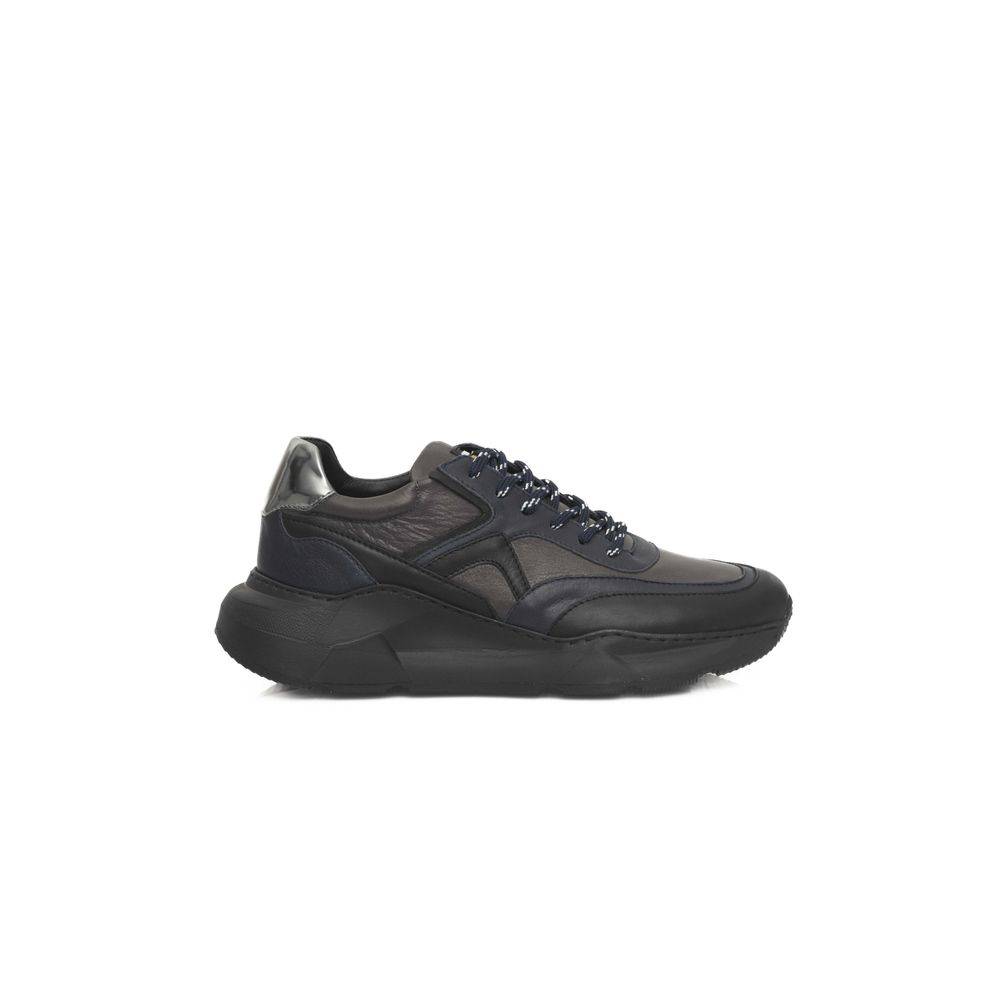 Cerruti 1881 Blue Leather Men Sneaker - ACCEXO