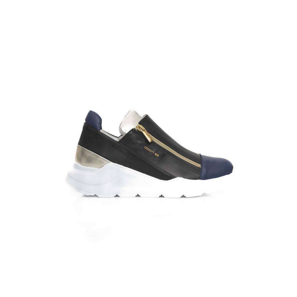 Cerruti 1881 Black Leather Women Sneaker - ACCEXO
