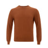 Gran Sasso Elegant Cotton Crewneck Sweater in Rich Brown