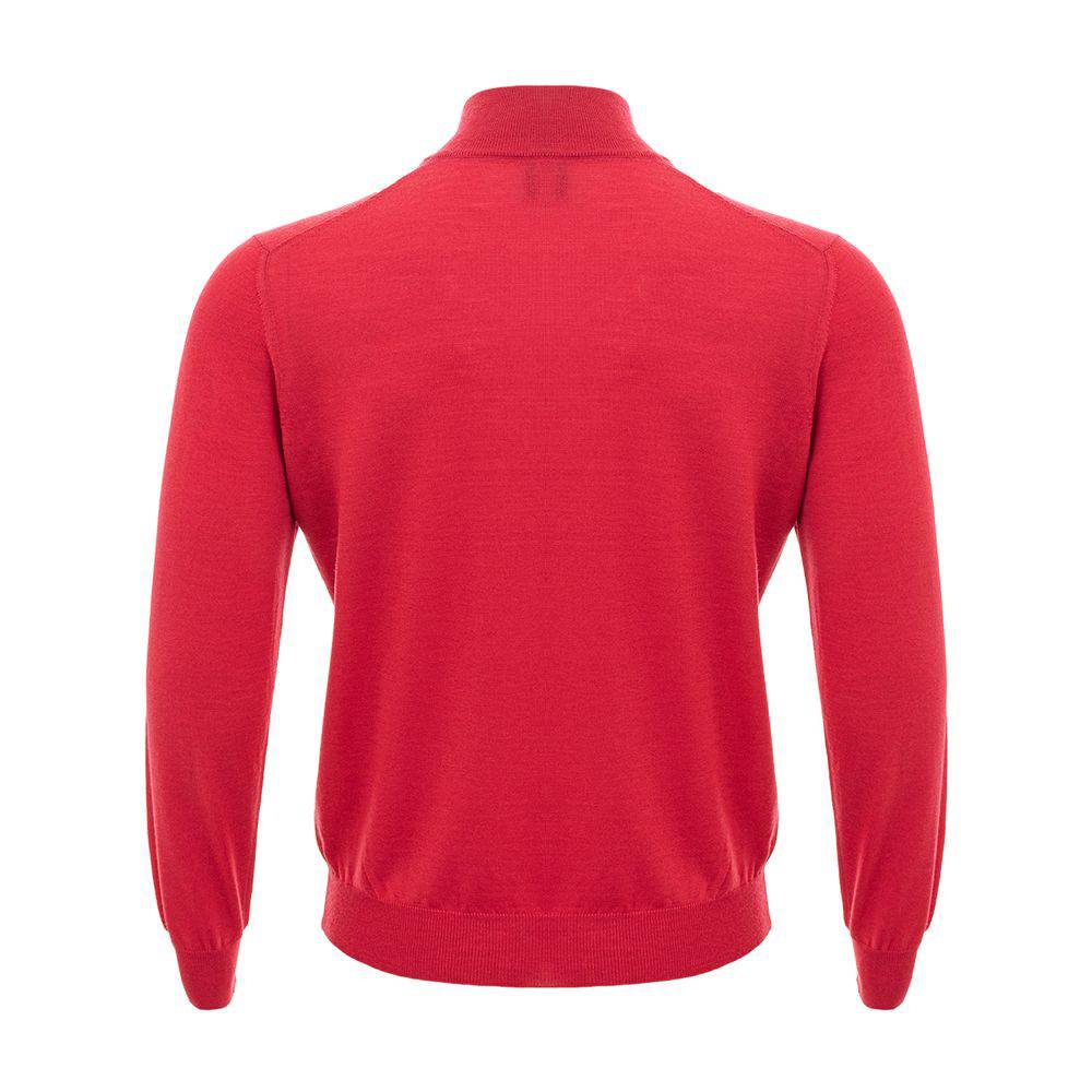 Gran Sasso Elegant Crimson Wool T-Shirt for Men