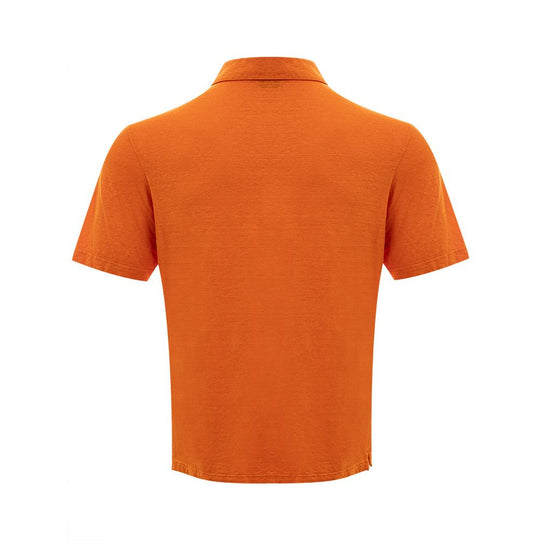 Gran Sasso Elegant Orange Linen Polo Shirt