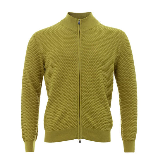 Gran Sasso Elegant Yellow Cotton Cardigan for Men