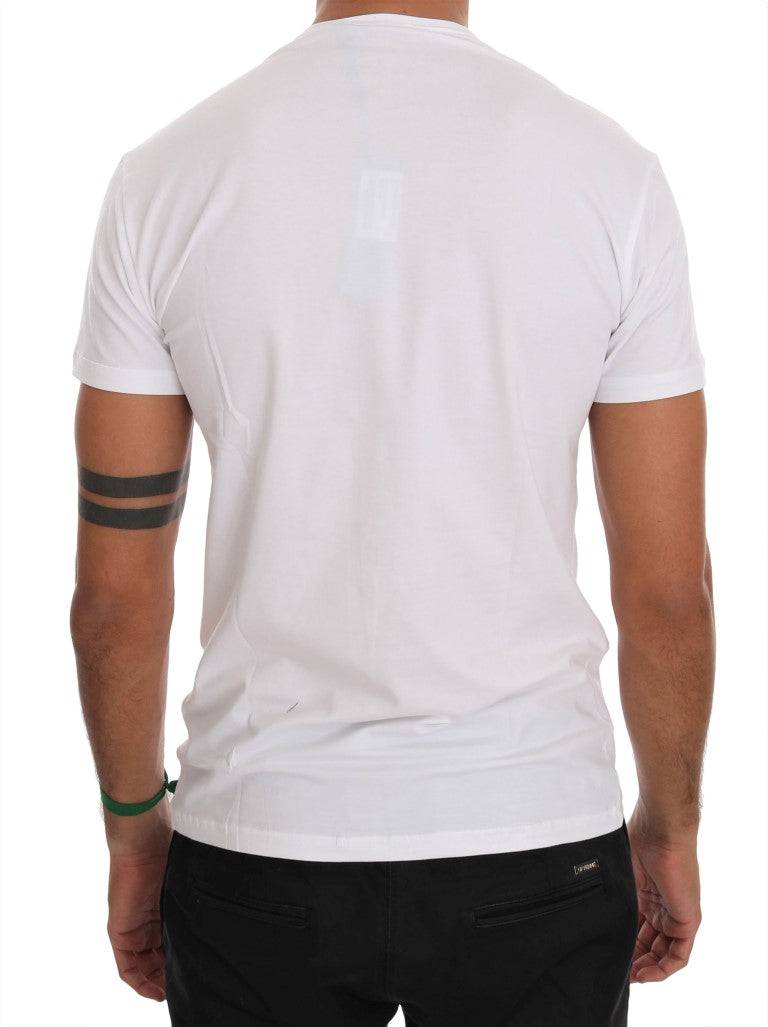 Daniele Alessandrini Elegant White Crew-Neck Cotton T-Shirt - ACCEXO
