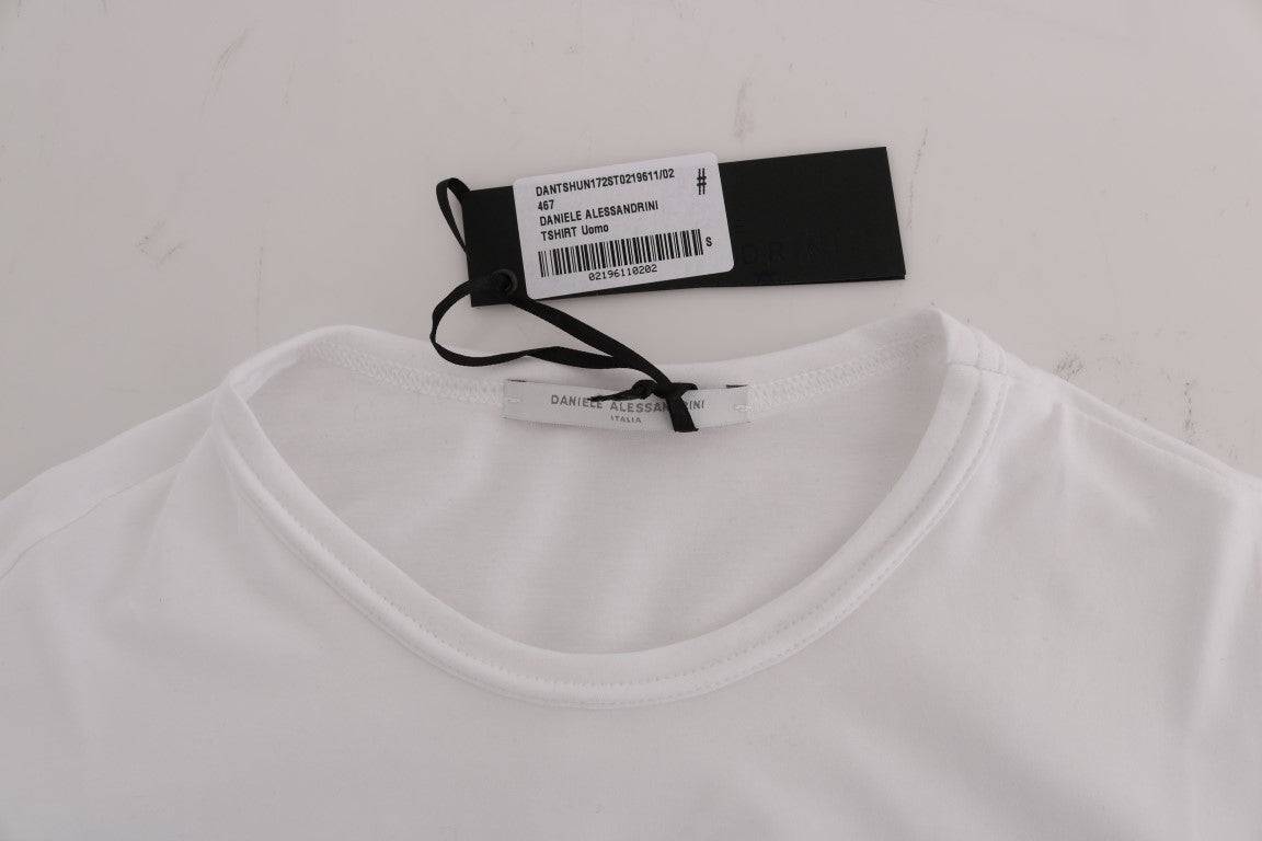 Daniele Alessandrini Elegant White Crew-Neck Cotton T-Shirt - ACCEXO