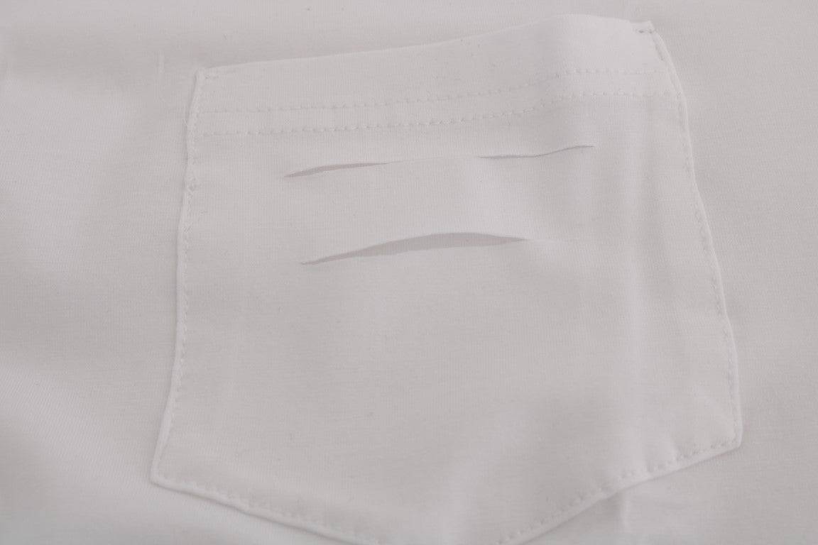 Daniele Alessandrini Elegant White Crew-Neck Cotton T-Shirt - ACCEXO