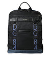 Dolce & Gabbana Black Nylon DG Logo School Backpack Men Bag