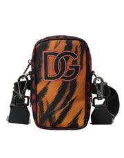 Dolce & Gabbana Multicolor Tiger Print Nylon Logo Cross Body Bag - ACCEXO