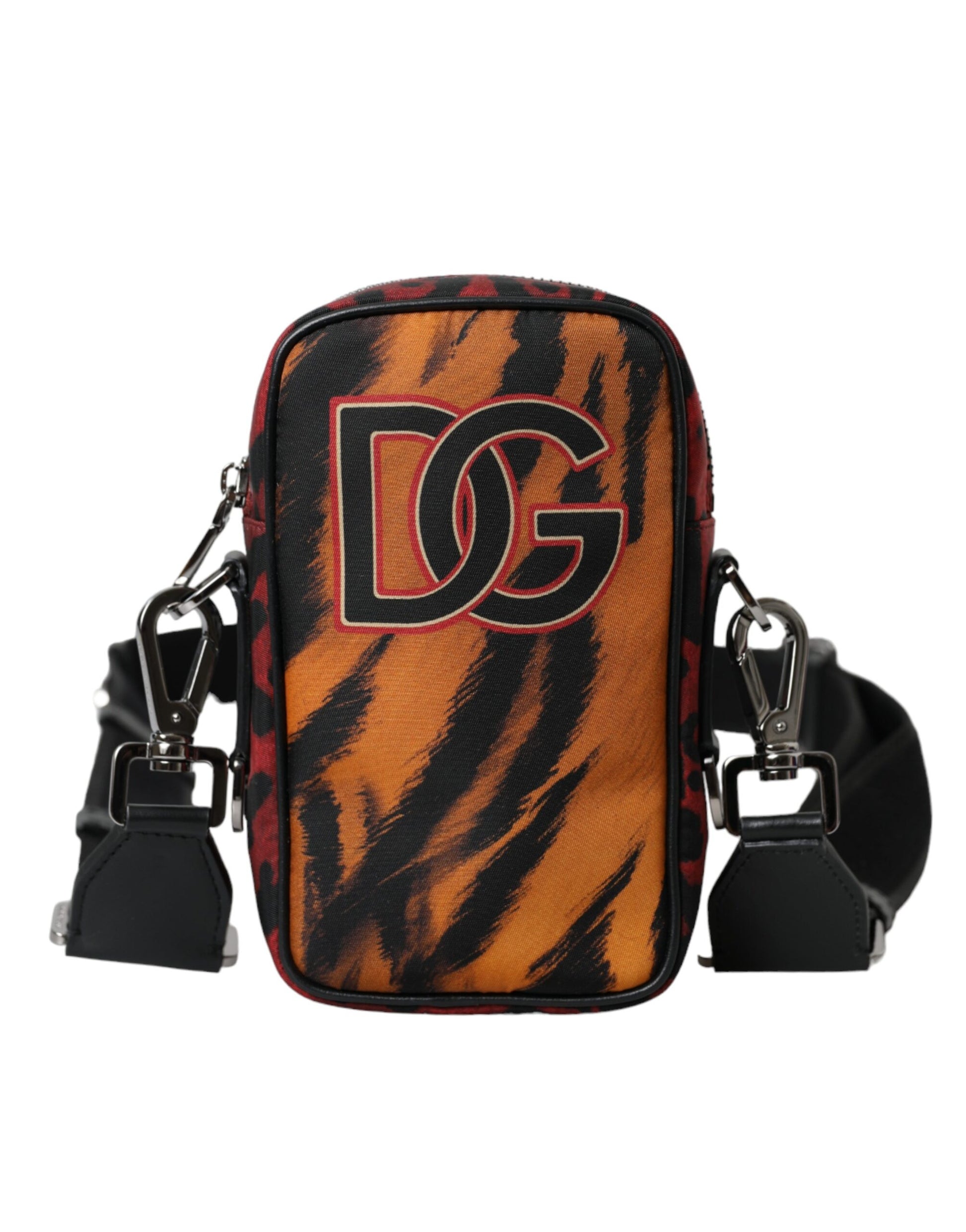 Dolce & Gabbana Multicolor Tiger Print Nylon Logo Cross Body Bag - ACCEXO