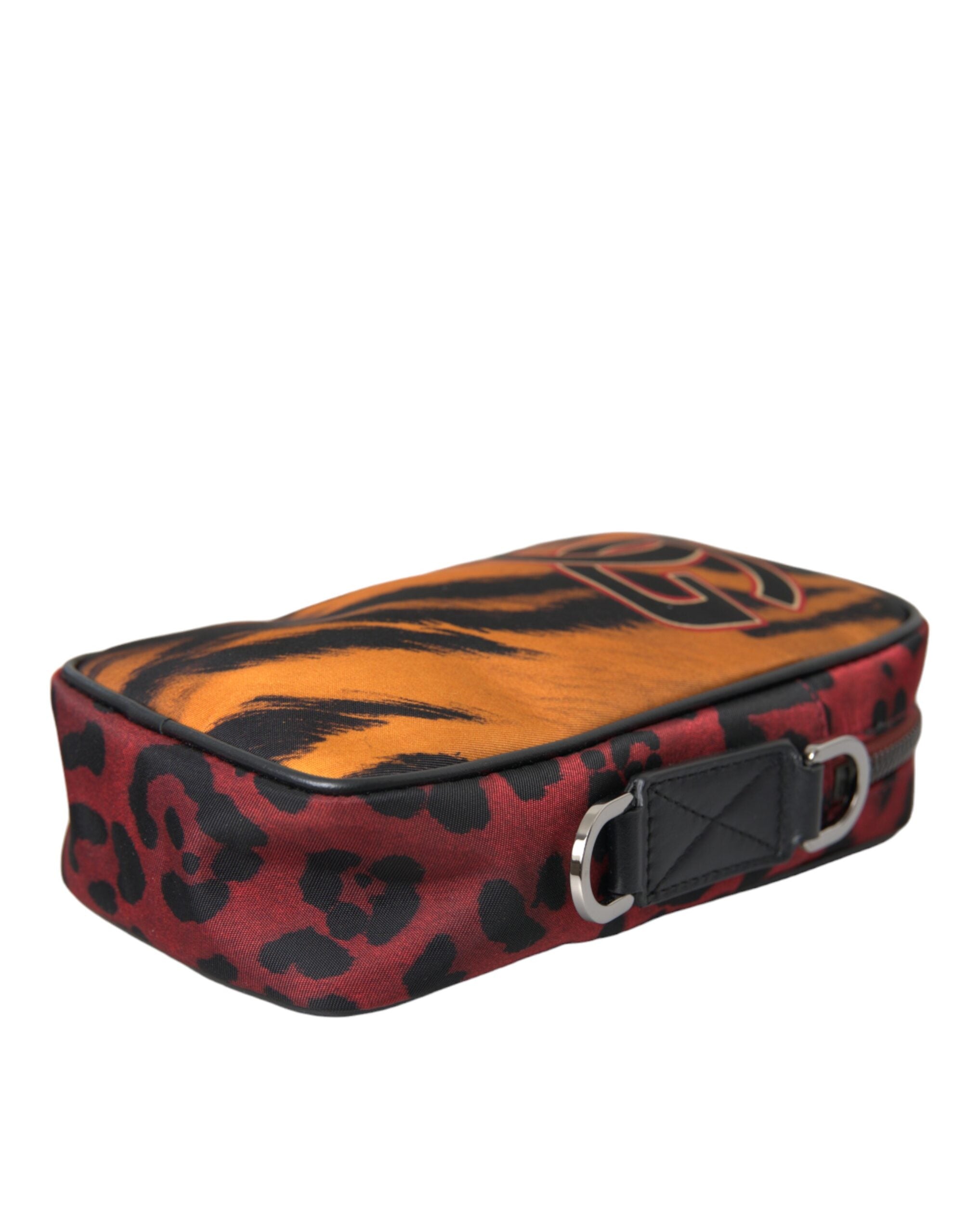 Dolce & Gabbana Multicolor Tiger Print Nylon Logo Cross Body Bag - ACCEXO