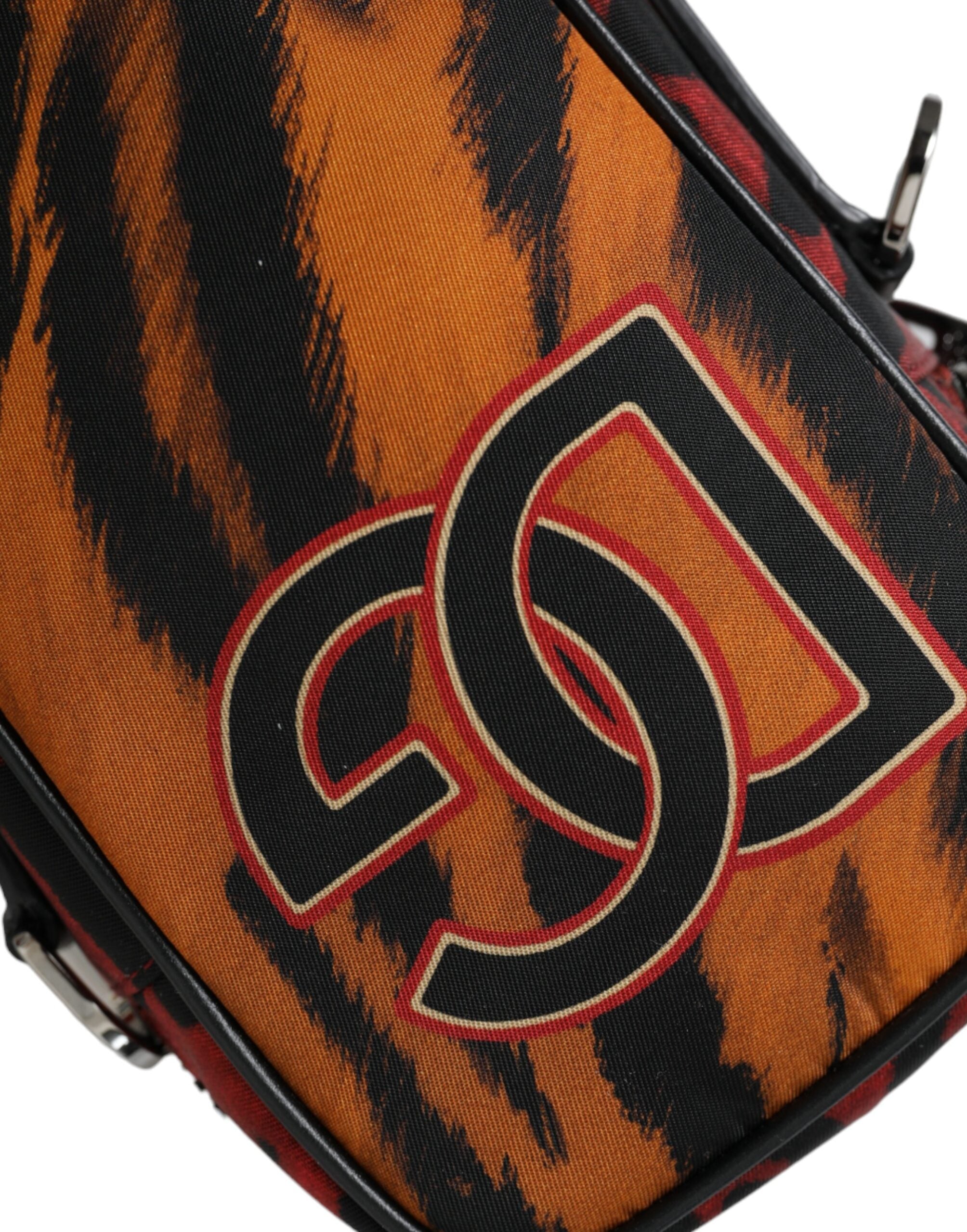 Dolce & Gabbana Multicolor Tiger Print Nylon Logo Cross Body Bag - ACCEXO