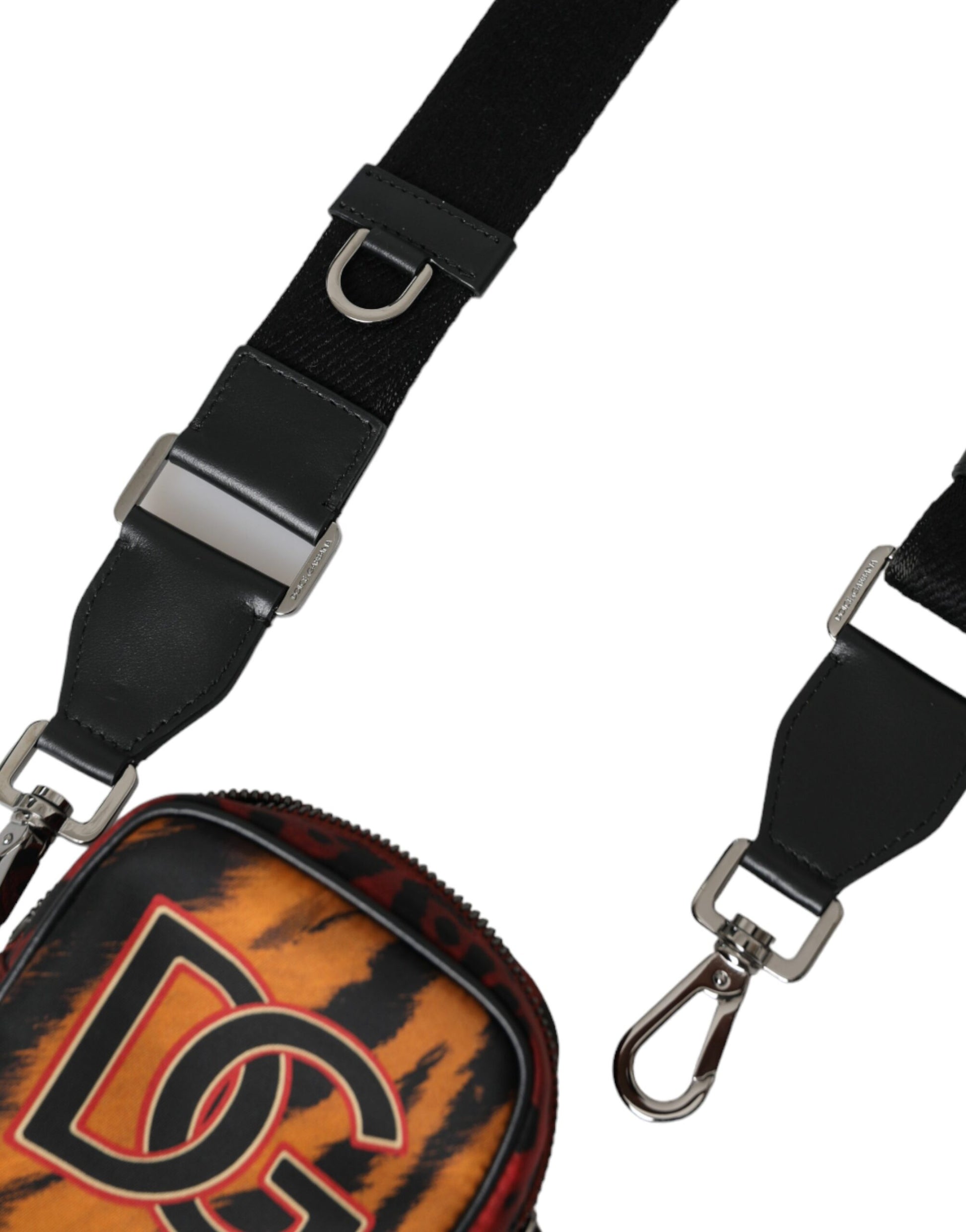 Dolce & Gabbana Multicolor Tiger Print Nylon Logo Cross Body Bag - ACCEXO