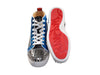 Christian Louboutin Louis Spikes Orlato Flat Multi Coloured Leather High Top Sneakers