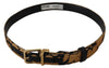 Dolce & Gabbana Multicolor Jacquard Leather Logo Buckle Belt