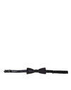 Dolce & Gabbana Black Silk Adjustable Neck Men Bow Tie