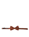 Dolce & Gabbana Brown Silk Adjustable Neck Men Bow Tie