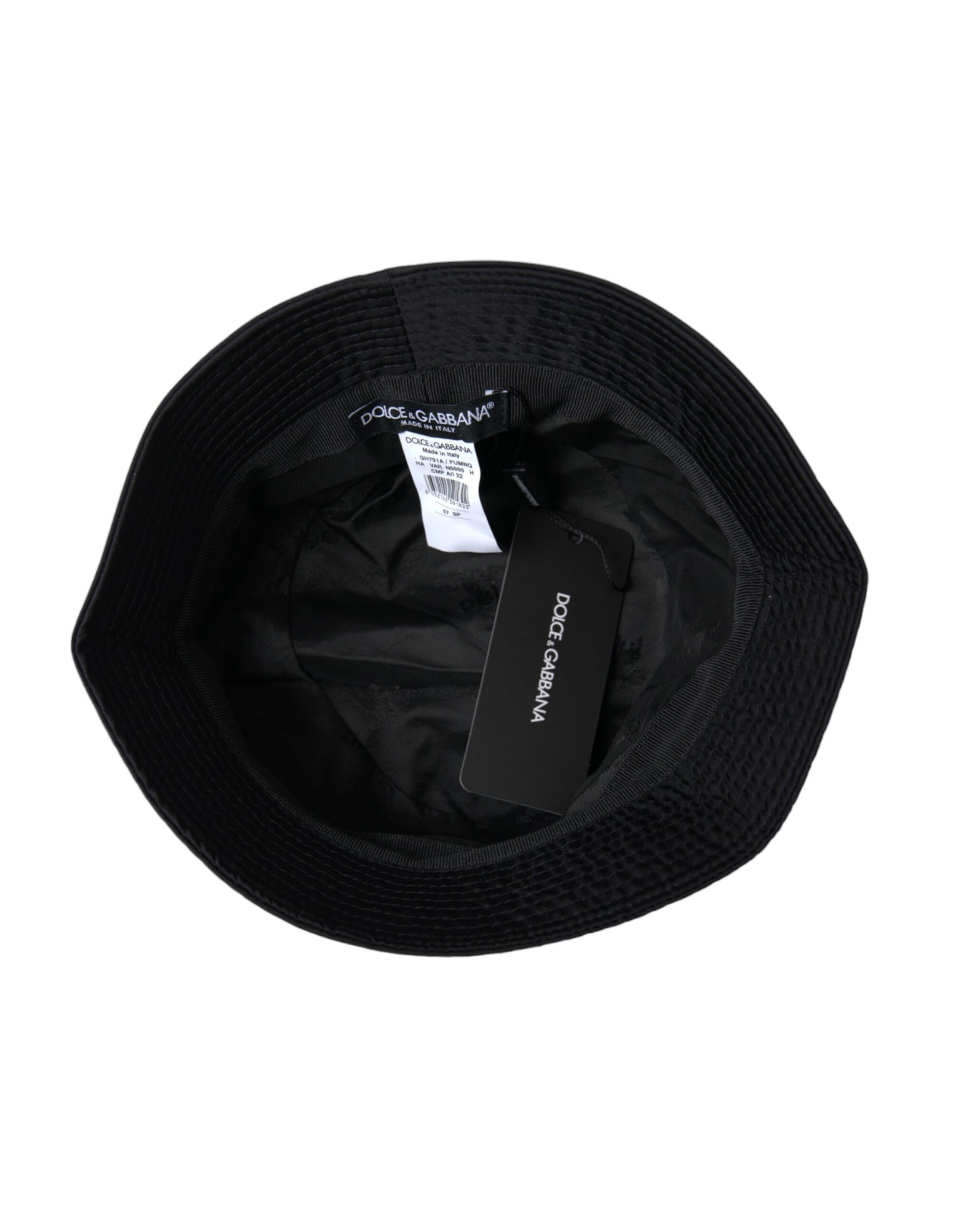Dolce & Gabbana Black Wide Brim Cap Bucket Hat Men - ACCEXO