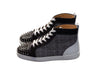 Christian Louboutin Lou Spikes Orlato Flat Contrast and Studded High Top Sneakers