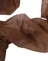 Dolce & Gabbana Brown Nylon Finger Less Elbow Long Arms Gloves