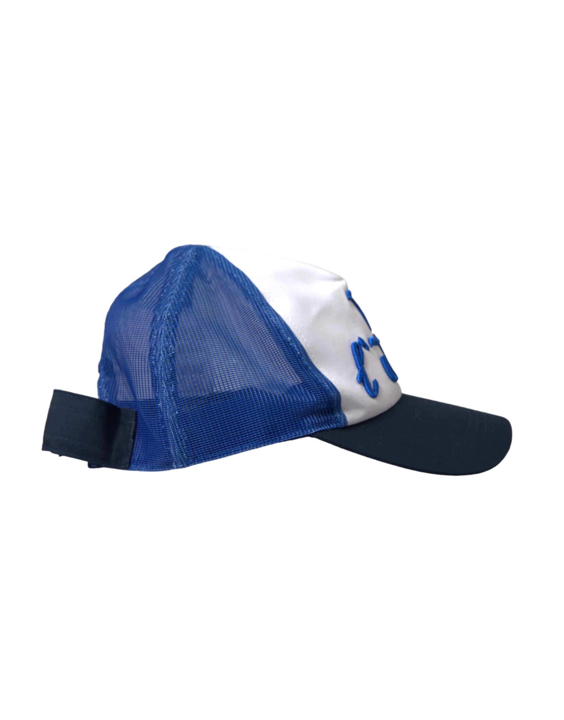 Dolce & Gabbana Blue White Black Italia Mesh Baseball Hat - ACCEXO