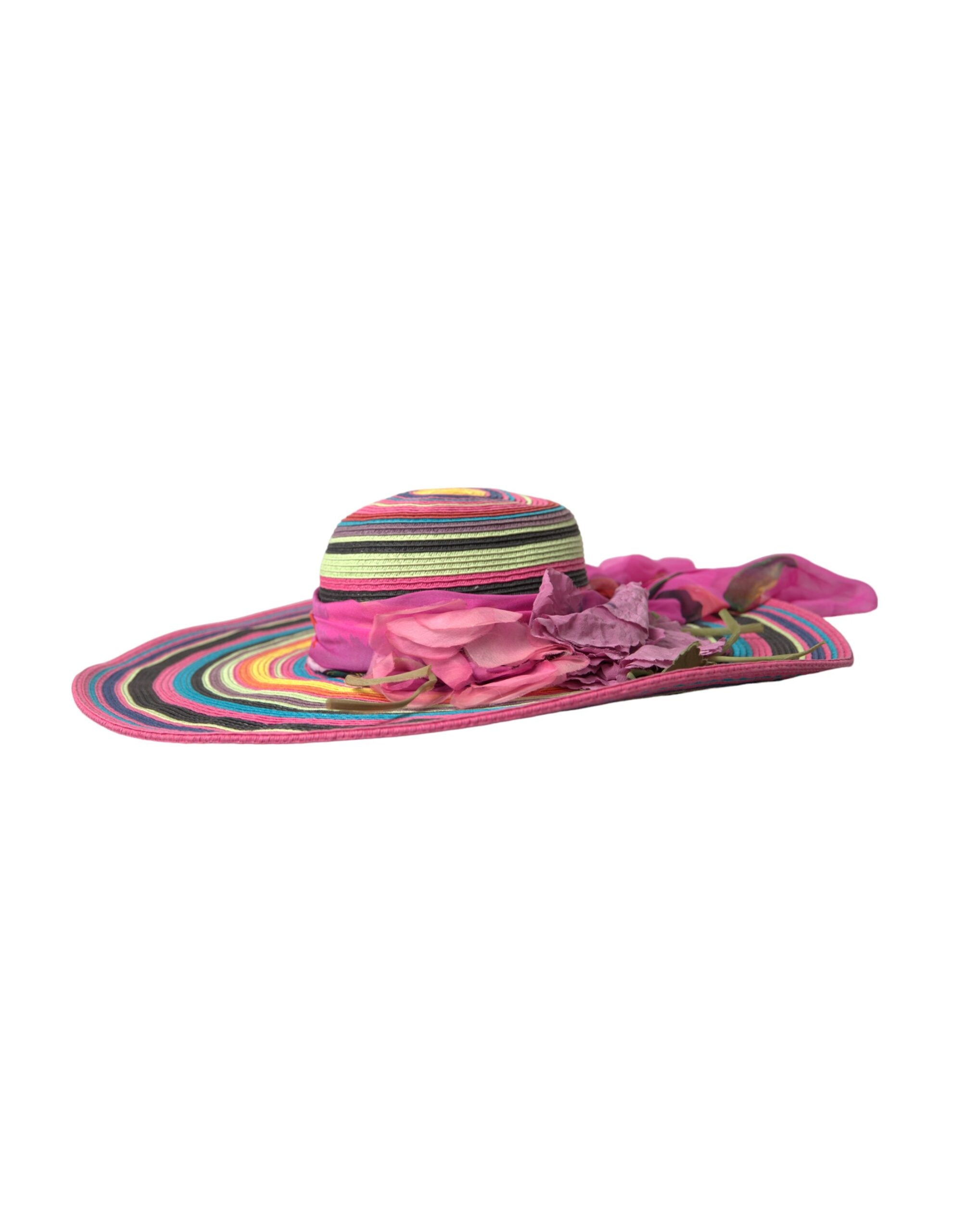 Dolce & Gabbana Multicolor Fantasy Wide Brim Floppy Hat - ACCEXO