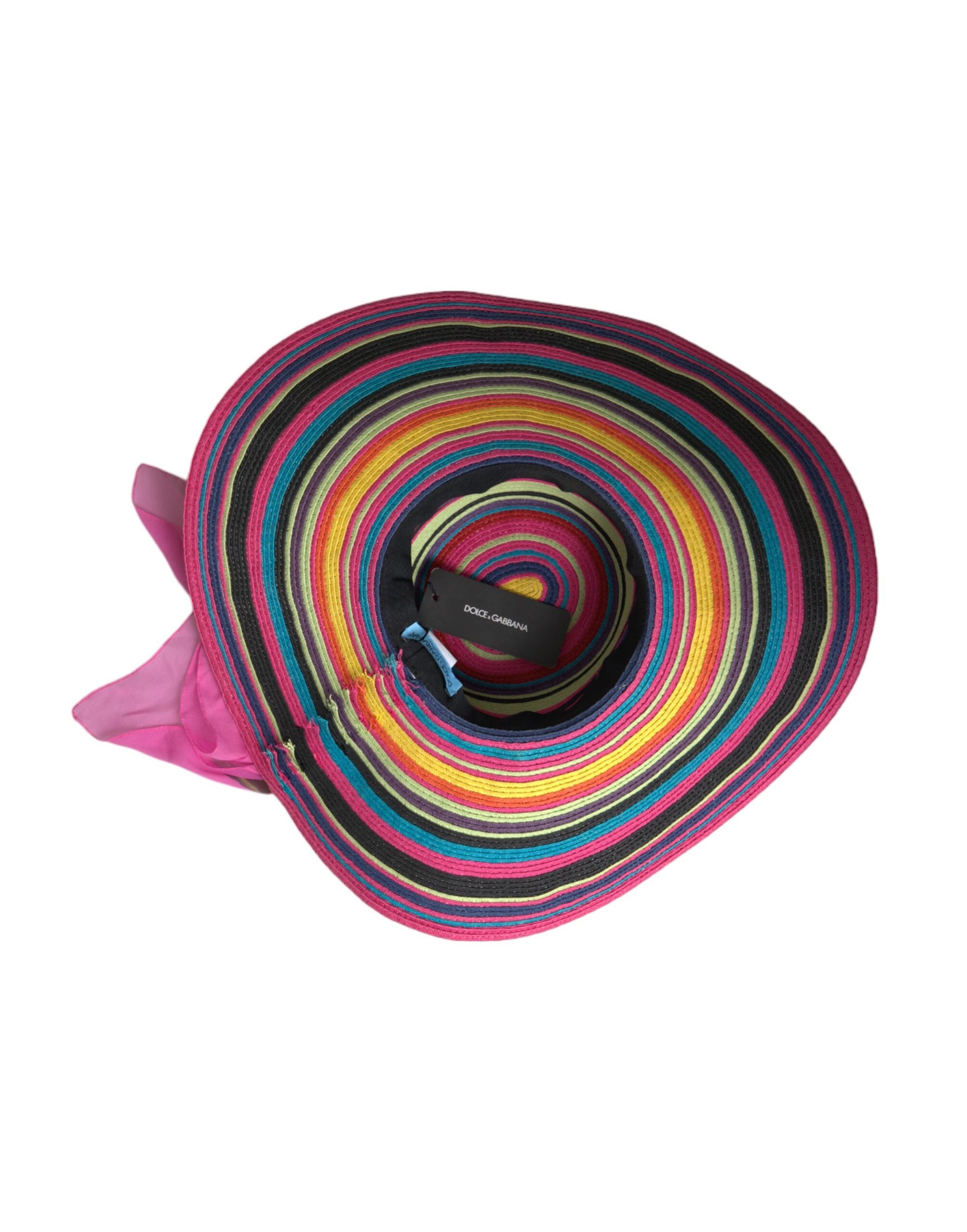 Dolce & Gabbana Multicolor Fantasy Wide Brim Floppy Hat - ACCEXO