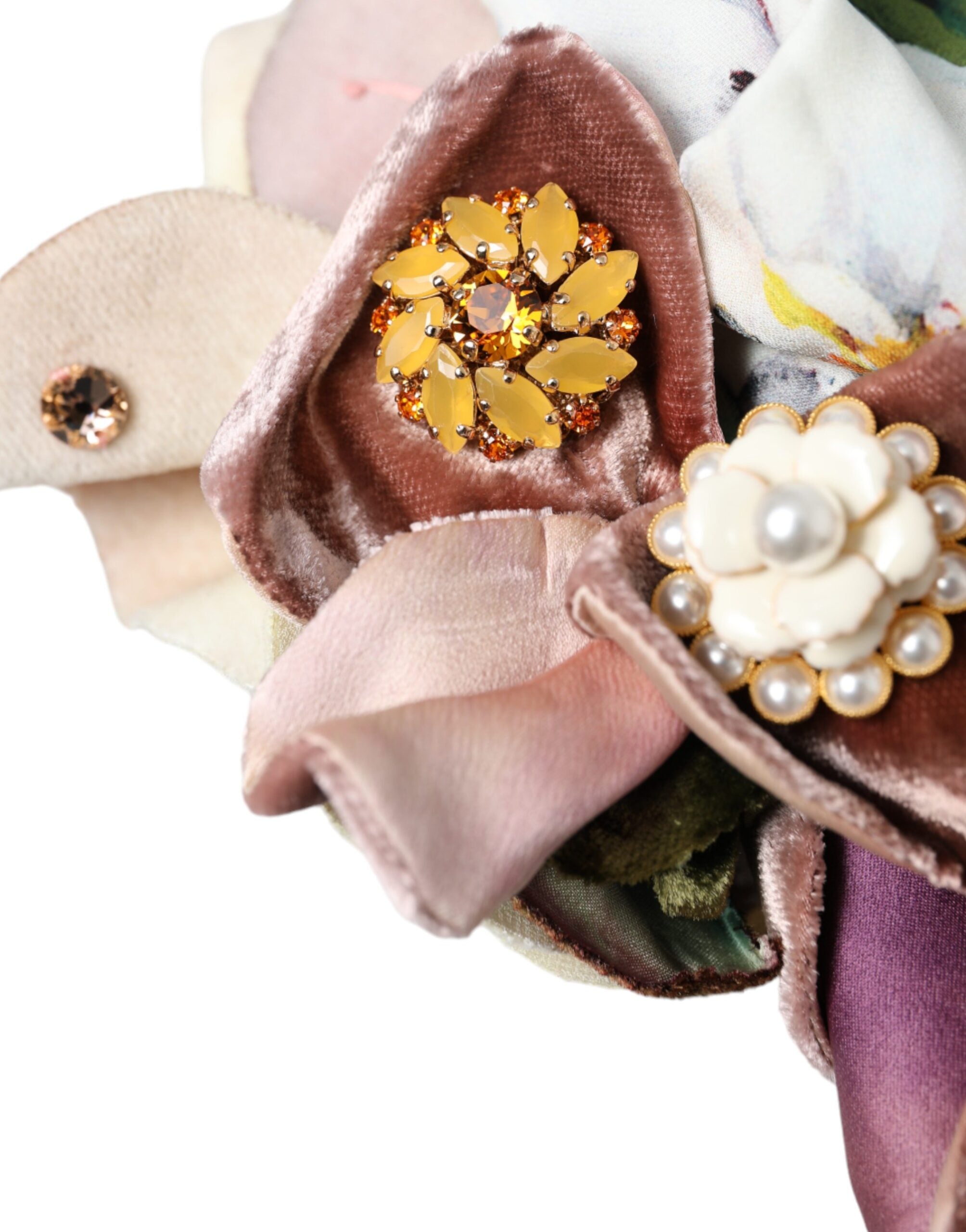 Dolce & Gabbana Blue Floral Motif Turban Head Hat Women - ACCEXO