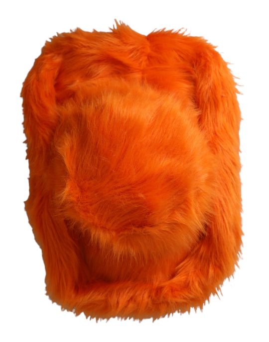 Dolce & Gabbana Orange Faux Fur Polyester Fedora Hat