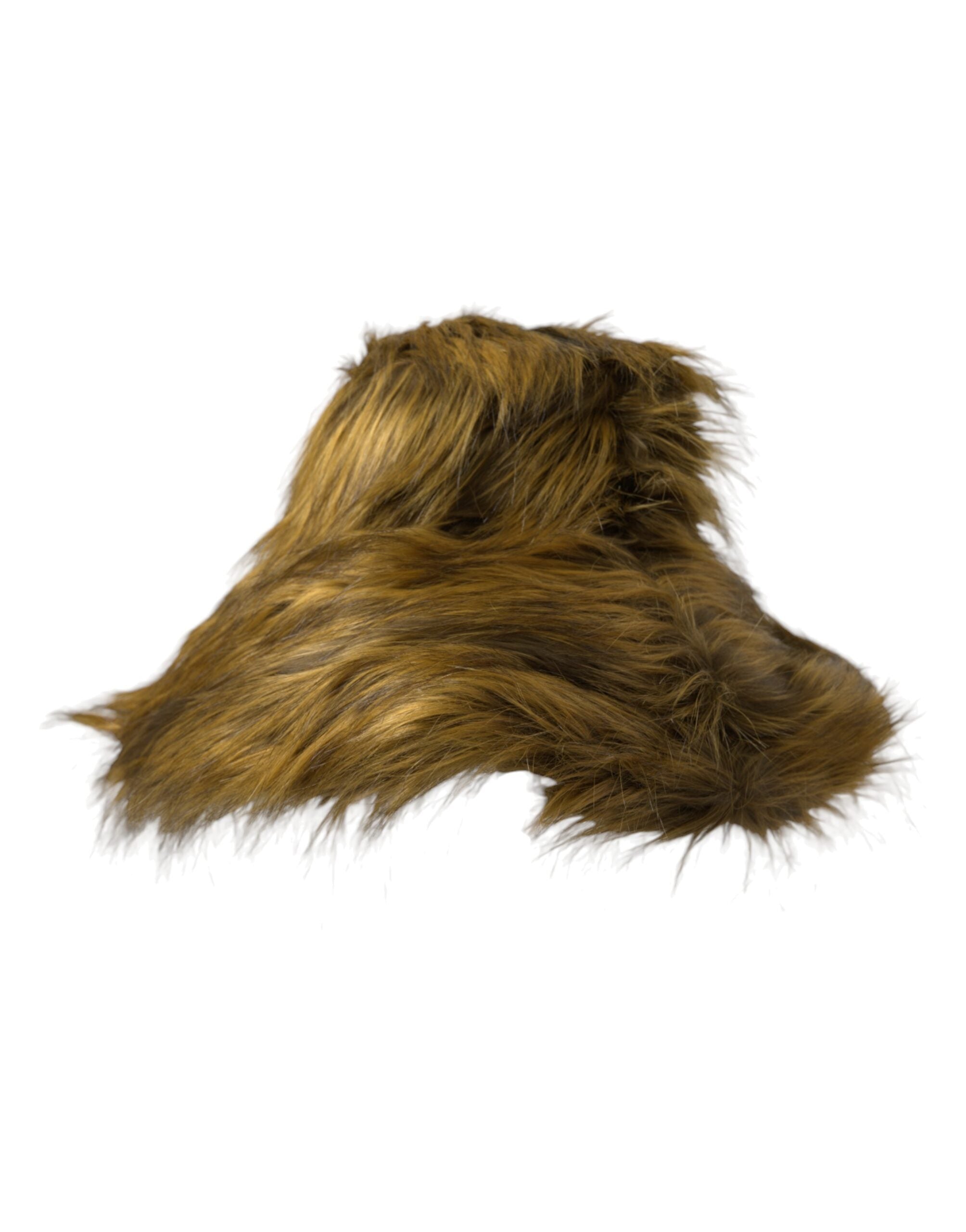 Dolce & Gabbana Brown Modacrylic Faux Fur Bucket Hat - ACCEXO