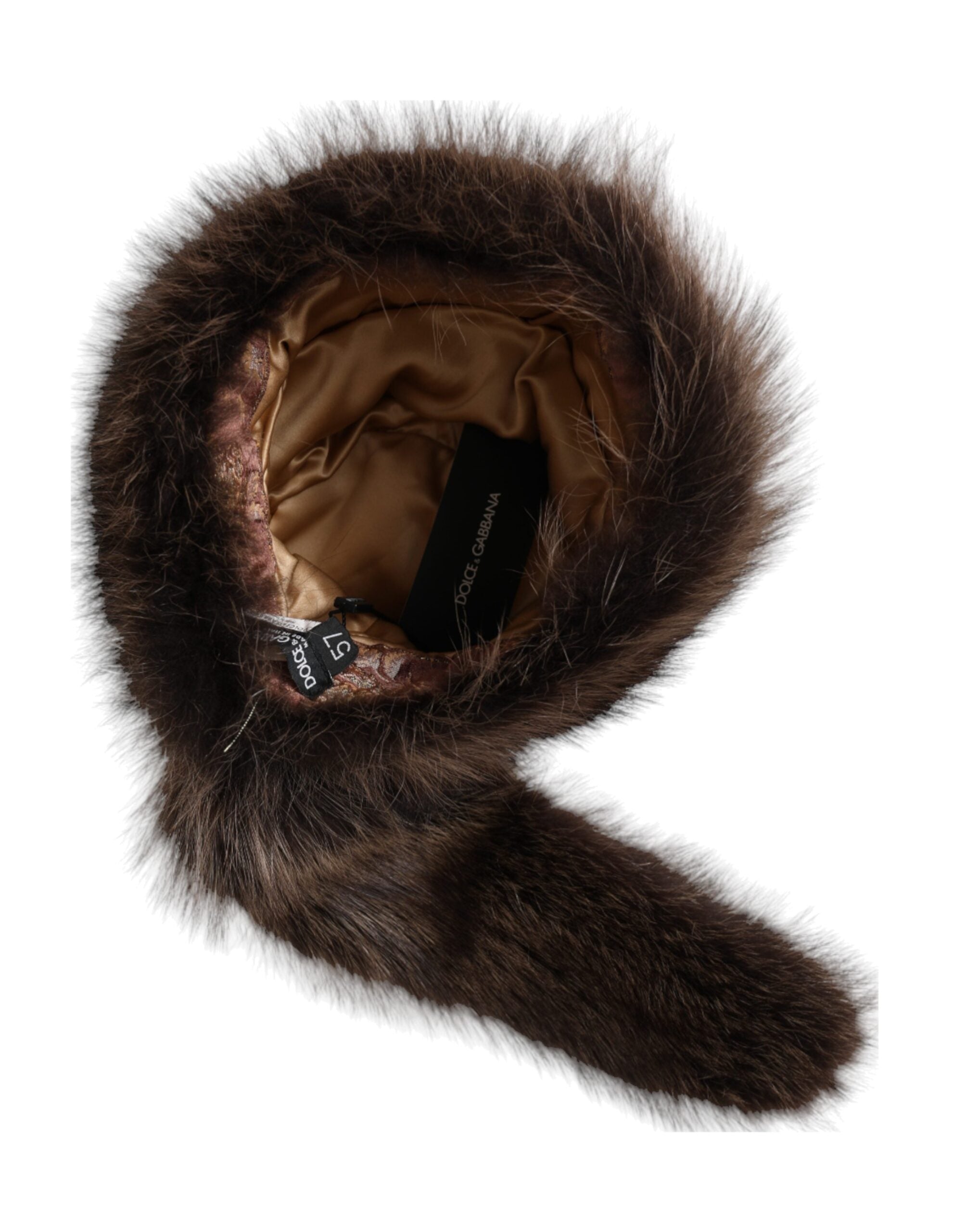 Dolce & Gabbana Women Brown Raccoon Fur Bucket Hat - ACCEXO