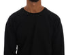 Daniele Alessandrini Elegant Black Cotton Crewneck Sweater