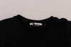 Daniele Alessandrini Elegant Black Cotton Crewneck Sweater