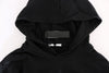 Daniele Alessandrini Elegant Black Cotton Hooded Sweater