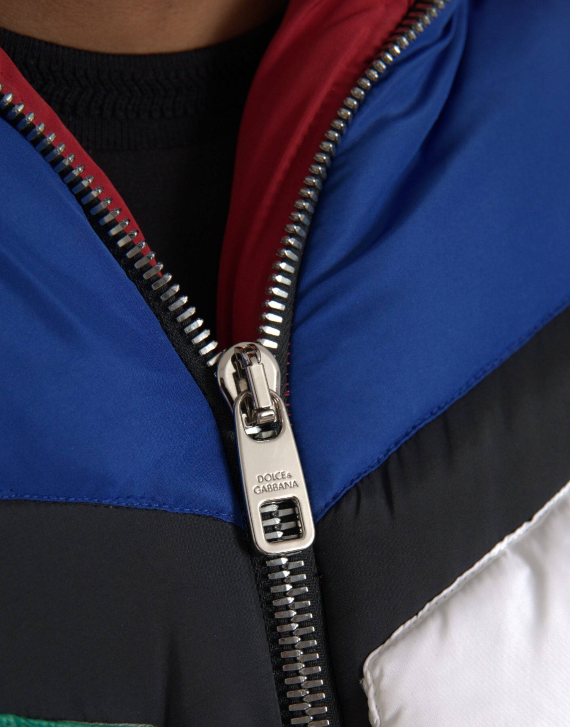 Dolce & Gabbana Multicolor Quilted Hooded Puffer Jacket - ACCEXO