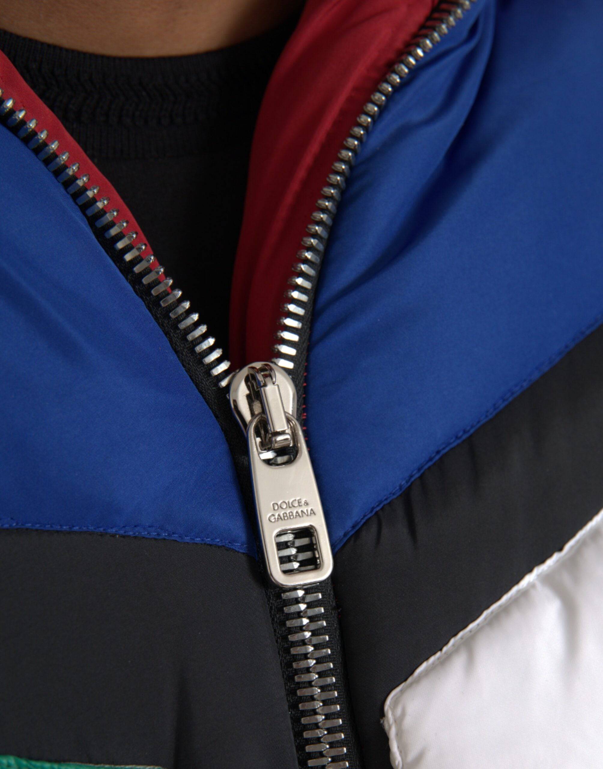 Dolce & Gabbana Multicolor Quilted Hooded Puffer Jacket - ACCEXO