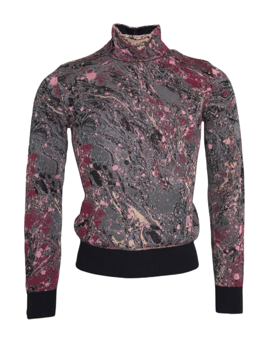 Dolce & Gabbana Multicolor Graphic Turtle Neck Men Sweater - ACCEXO