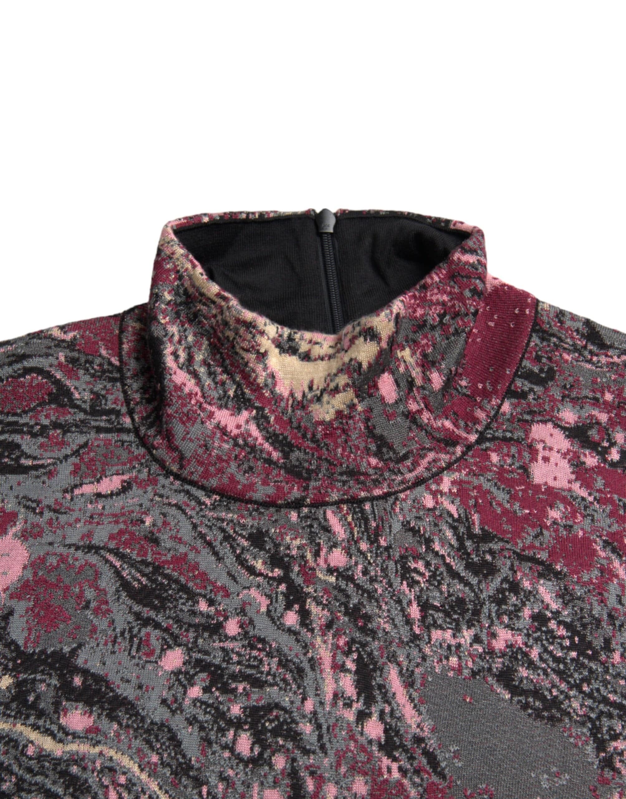 Dolce & Gabbana Multicolor Graphic Turtle Neck Men Sweater - ACCEXO