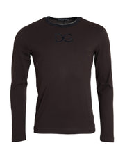 Dolce & Gabbana Brown DG Logo Crewneck Pullover Sweater - ACCEXO