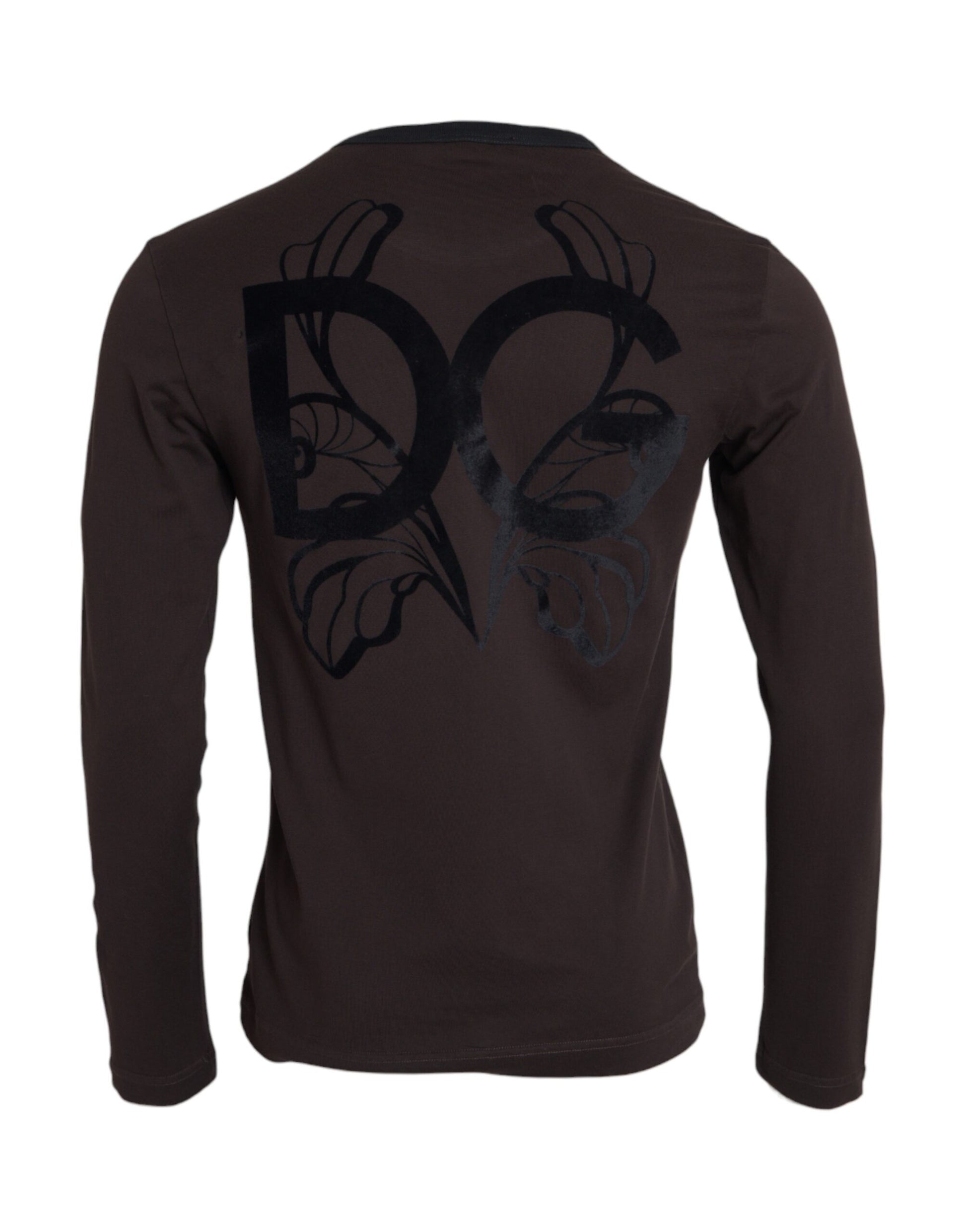 Dolce & Gabbana Brown DG Logo Crewneck Pullover Sweater - ACCEXO