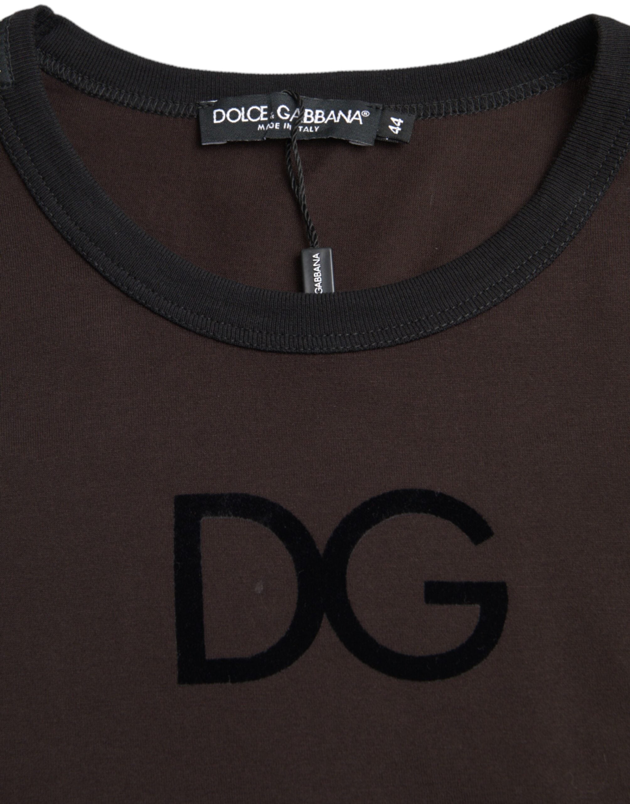 Dolce & Gabbana Brown DG Logo Crewneck Pullover Sweater - ACCEXO