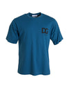 Dolce & Gabbana Blue Logo Round Neck Short Sleeves T-shirt