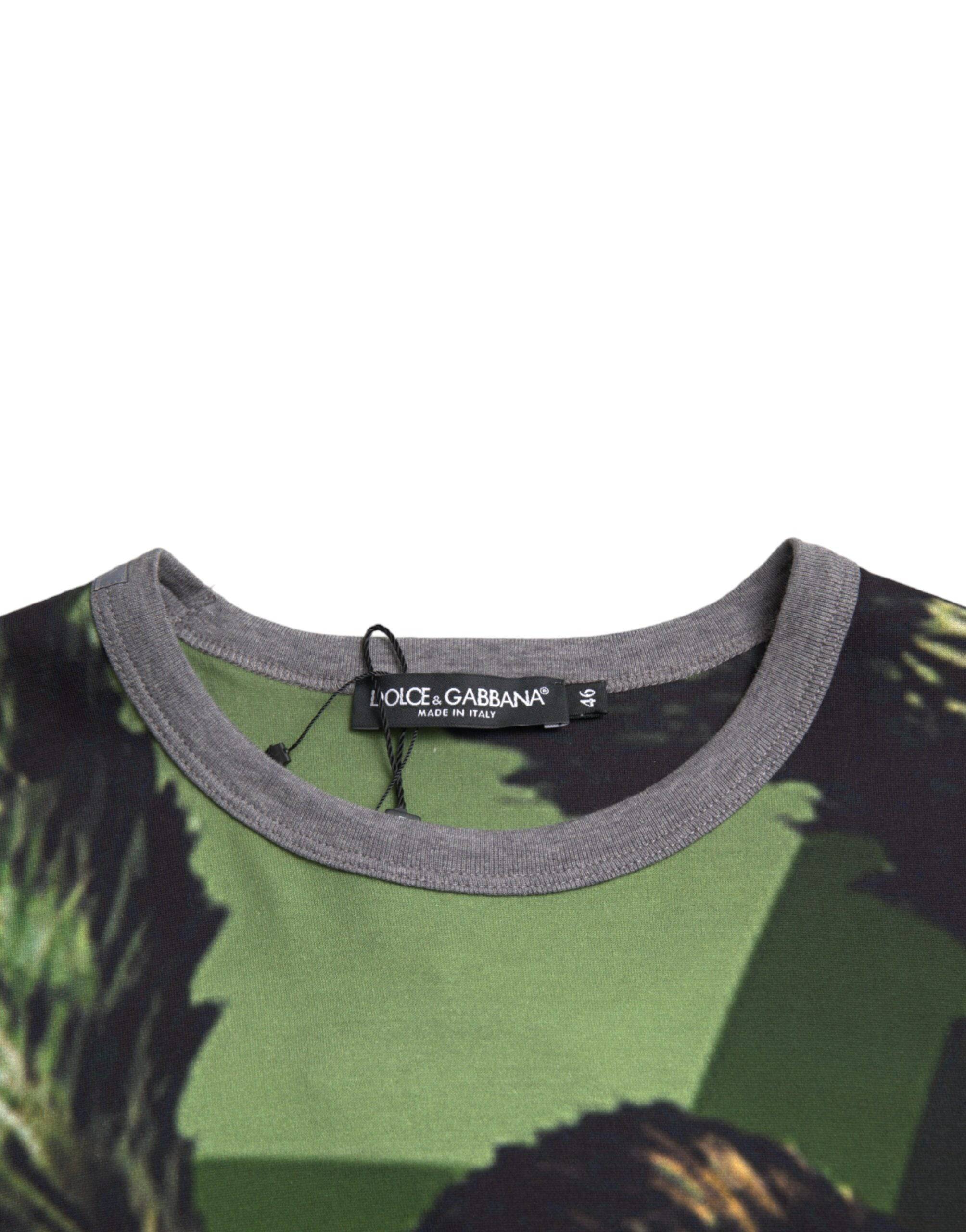 Dolce & Gabbana Green Gorilla Cotton Short Sleeves T-shirt - ACCEXO