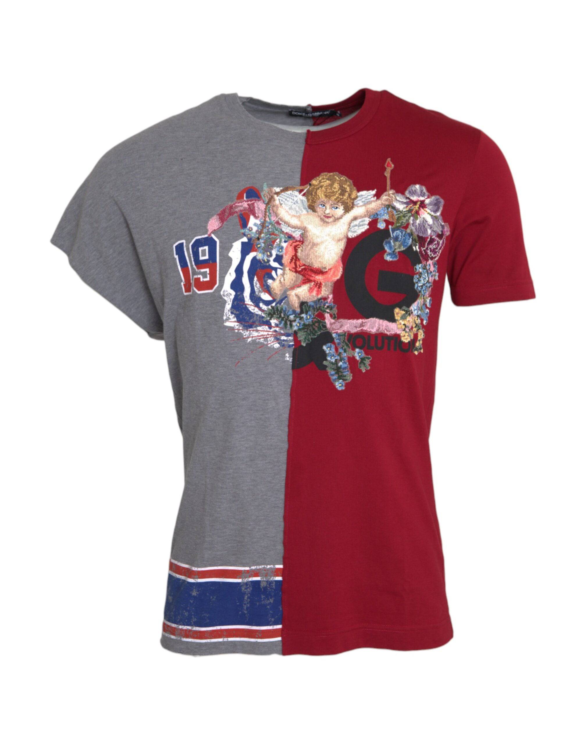 Dolce & Gabbana Multicolor Graphic Short Sleeve T-shirt - ACCEXO