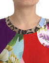 Dolce & Gabbana Multicolor Patchwork Cotton Silk Blouse Top