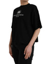 Balenciaga Black Cotton Logo Crew Neck Short Sleeves T-shirt