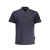 Napapijri Chic Blue Cotton Polo With Emblematic Detail