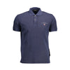 Napapijri Sophisticated Blue Cotton Polo with Embroidery