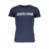 Roberto Cavalli Elegant Crew Neck Printed Tee - Summer Blue