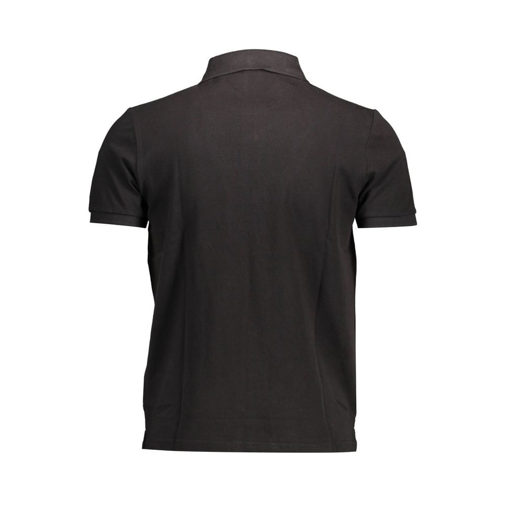 North Sails Black Cotton Men Polo Shirt